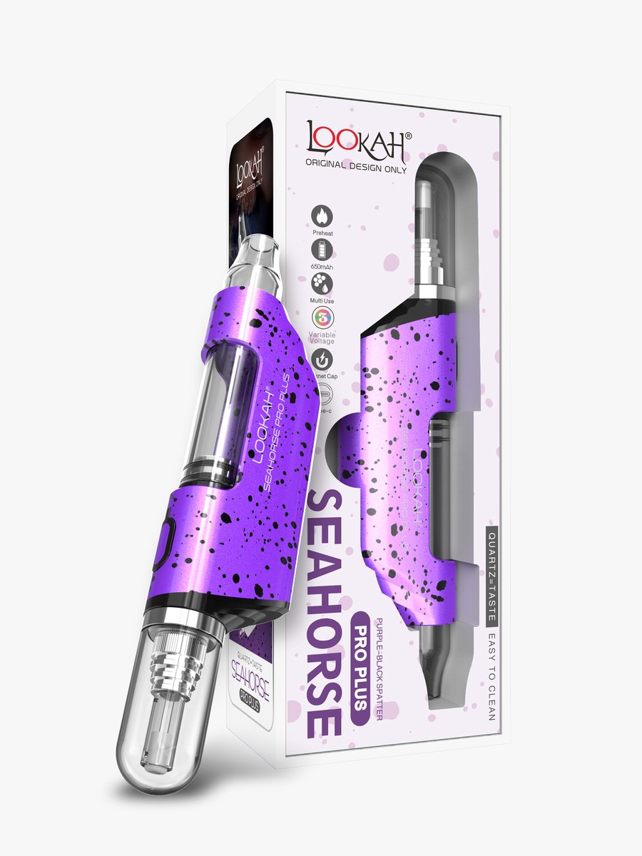 Lookah Seahorse Pro Plus Best Seller Electric Dab Straw Wax Pen Kit, Color: Red, 5 image