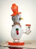Lookah 8" Mini Funny Snowman Glass Bong, Colors: Orange, 4 image