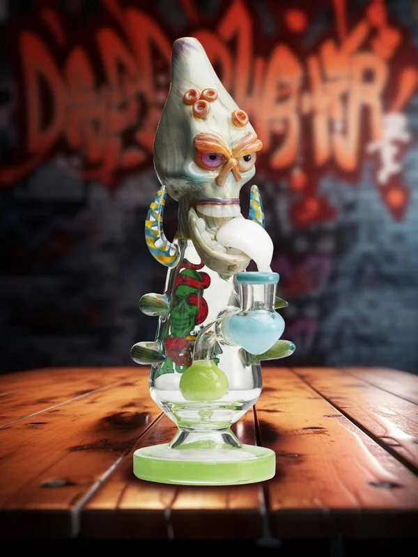 Cool Skull Bone Glass Water Pipe green Cool Skull Bone Glass Water Pipe green