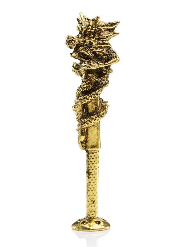 Carving Copper Smoking  Pipe TamperTobacco Tamping Tool Press Brass Metal Dragon