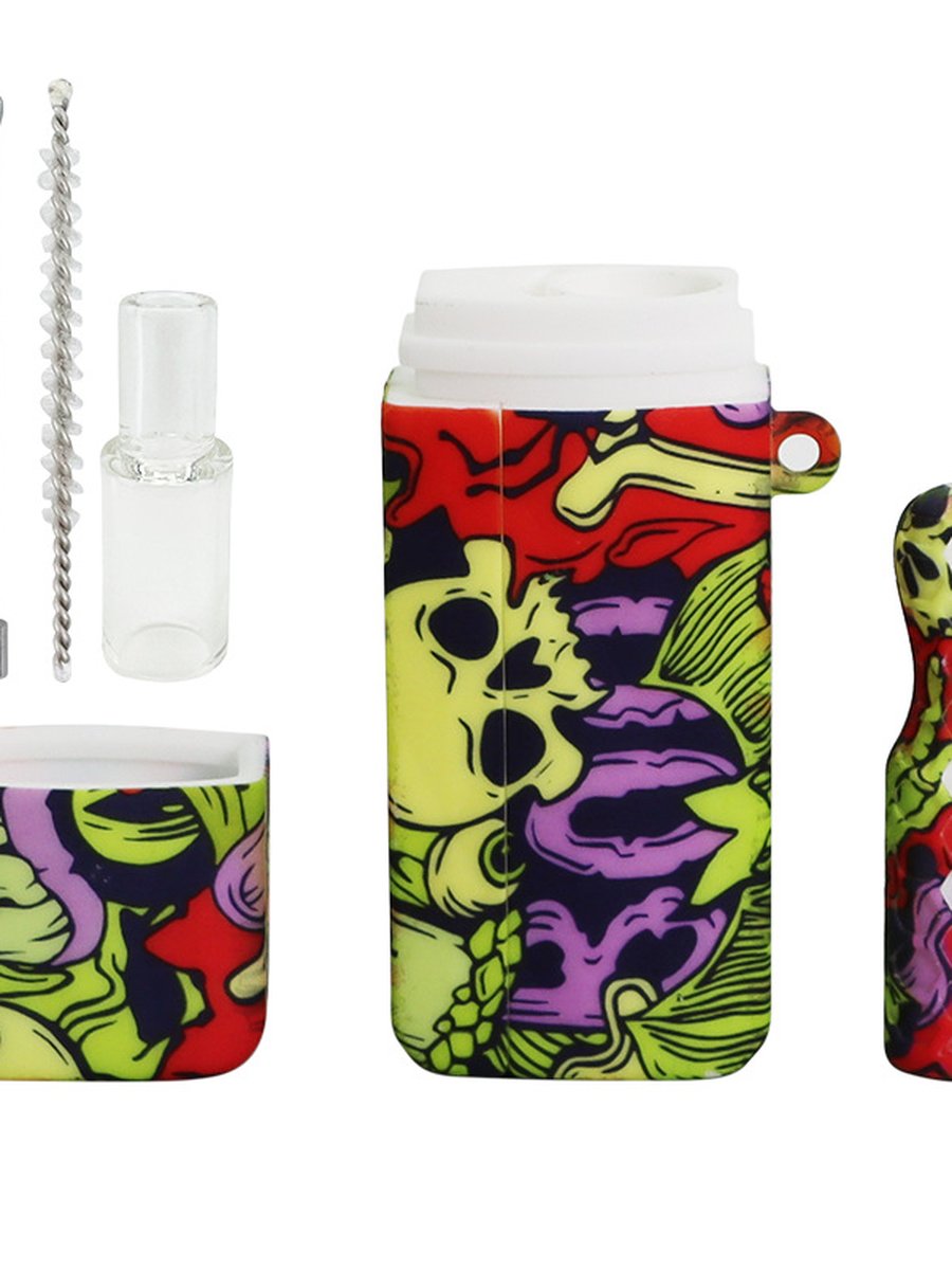 Silicone Glass Smoking Pipe Kit, 4 image Silicone Glass Smoking Pipe Kit, 4 image