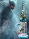 Lookah Bong 14.5 " Cool Dark Humor Skull Glass Water Pipe, Colors: Blue