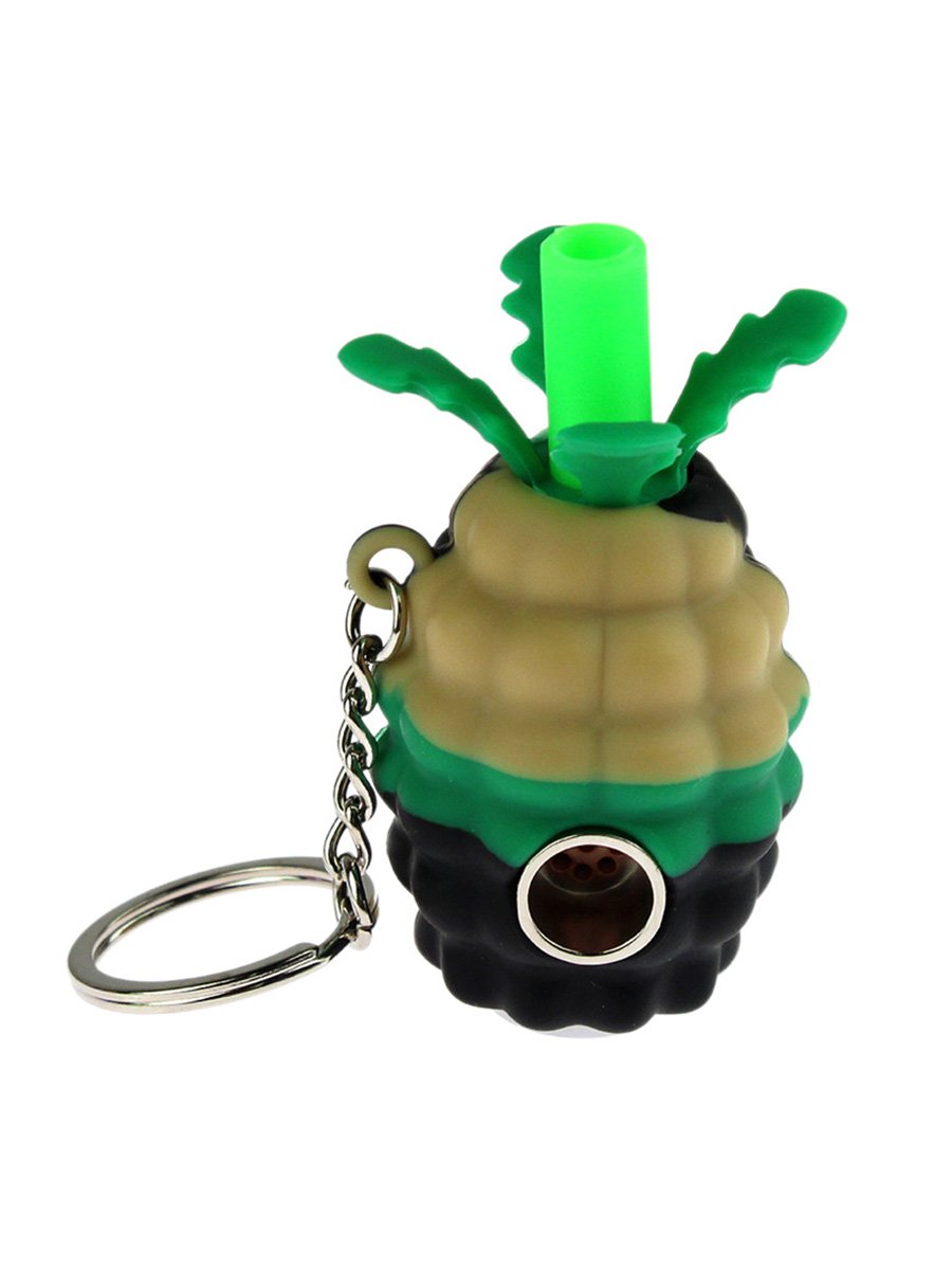 pineapple-keychain-silicone-pipe3 pineapple-keychain-silicone-pipe3