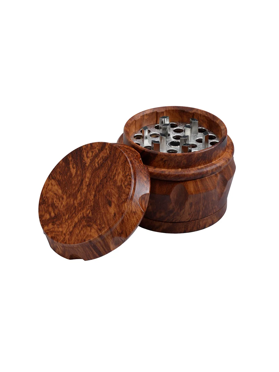 4 Piece Resin Herb Grinder with Kief Catcher​, Color: Red, 3 image
