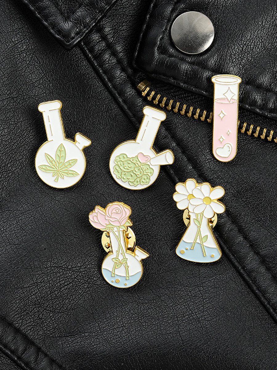 Water Pipe Pin Brooches, 4 image Water Pipe Pin Brooches, 4 image