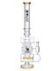 Lookah Bong 21" Glass Recycler Super Filtration Ice Water Pipe, Colors: Gold