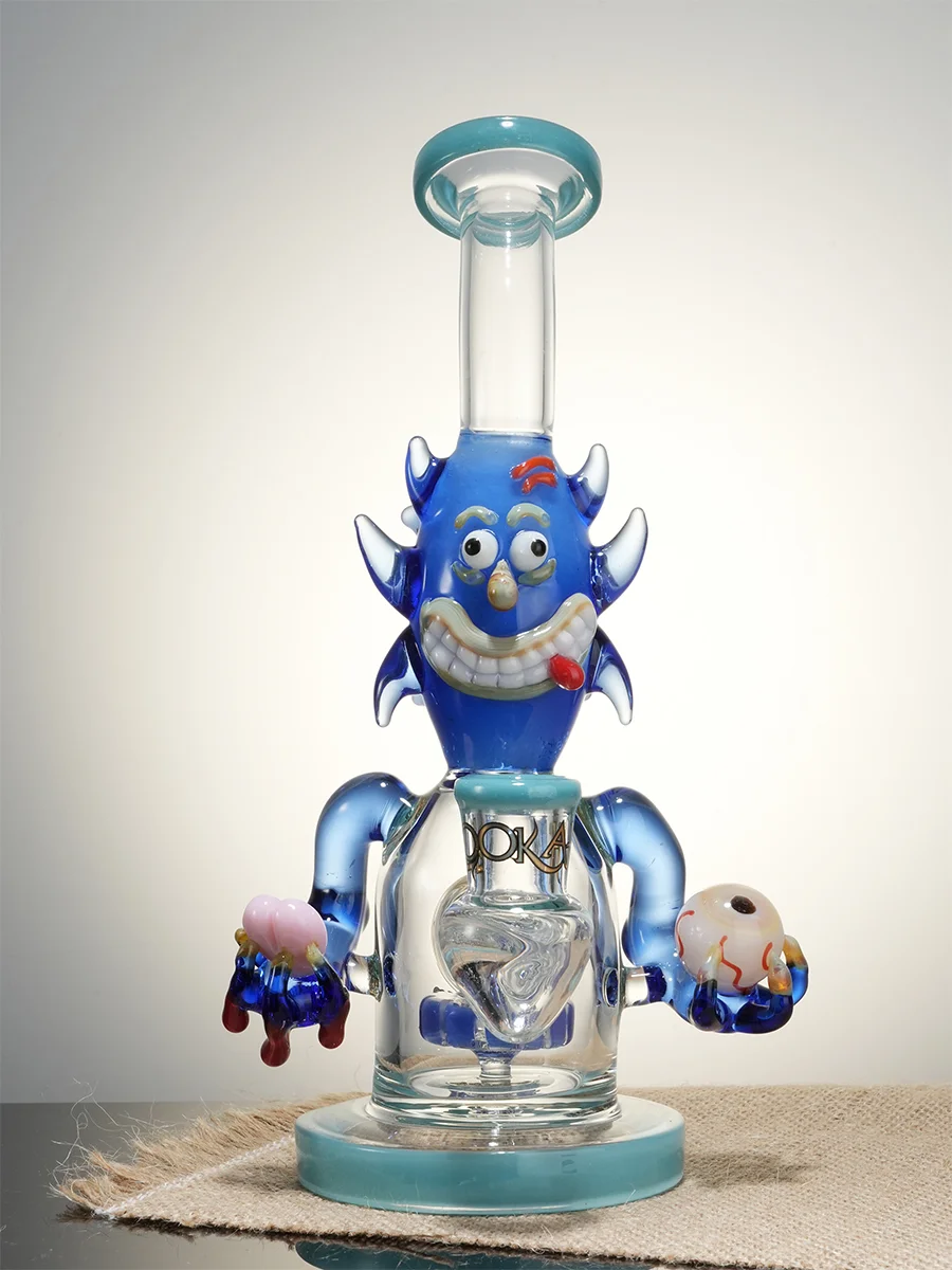 Lookah Bong 9" Turbine Perc Funny Looks Water Pipe, Colors: Yellow, 5 image Lookah Bong 9" Turbine Perc Funny Looks Water Pipe, Colors: Yellow, 5 image