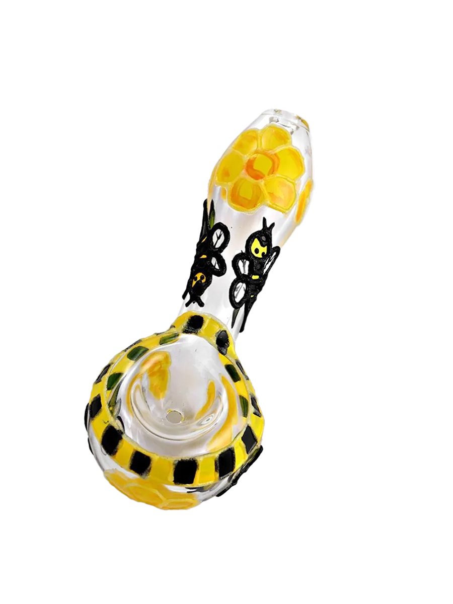 Transparent Bee Glass Pipe