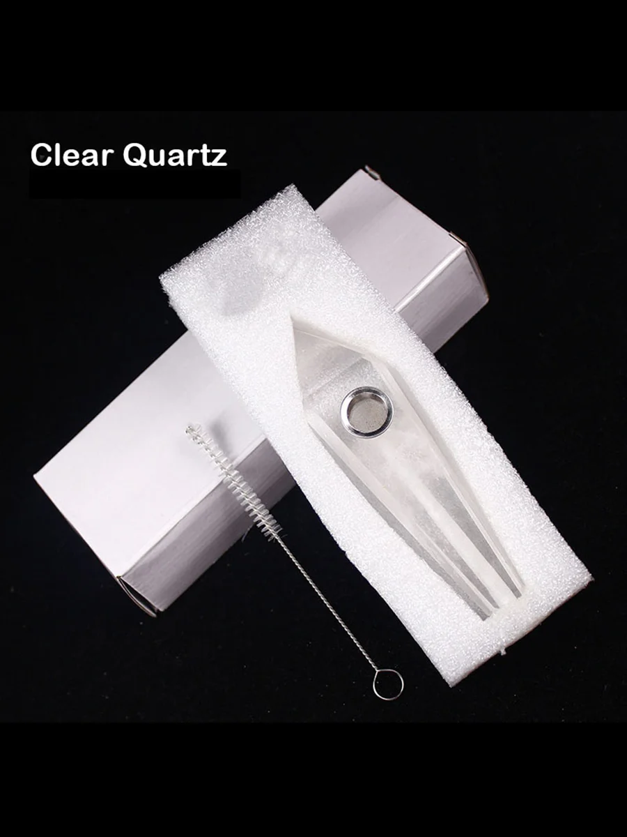 Natural Crystal Quartz Pipe, Quality: Rose Quartz, 6 image Natural Crystal Quartz Pipe, Quality: Rose Quartz, 6 image