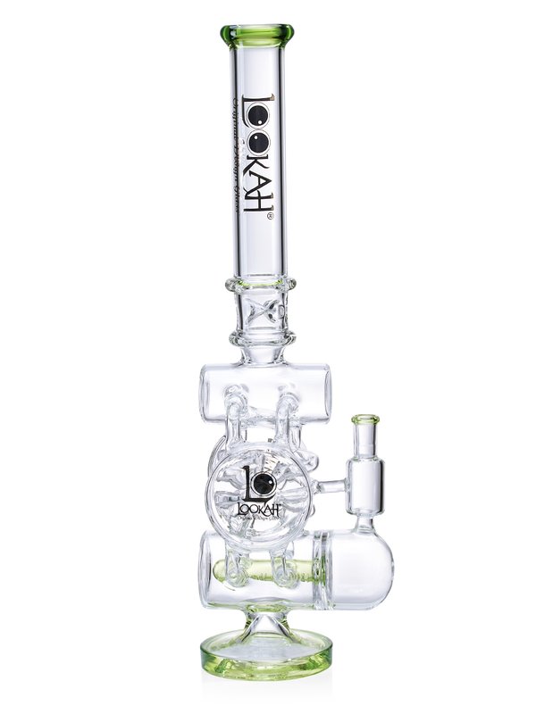 advanced recycler super filtration ice bong green