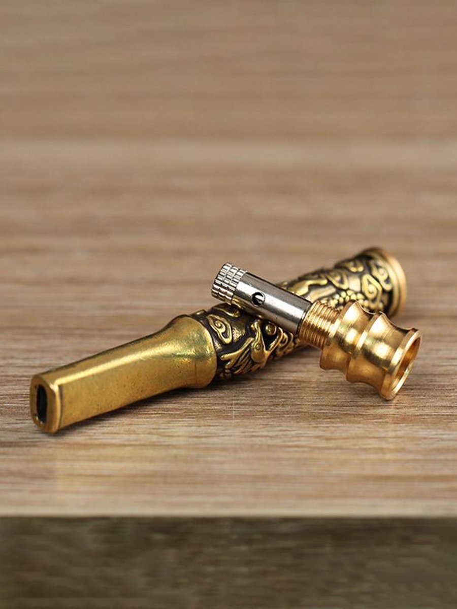 Dragon Brass Chillum Pipe Dragon Brass Chillum Pipe