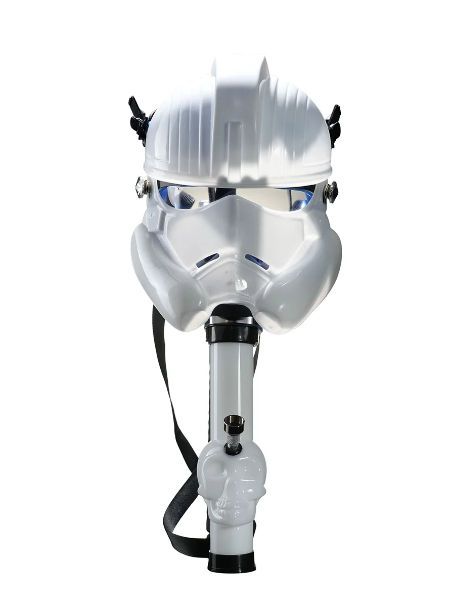White Stormtrooper Gas Mask Bong