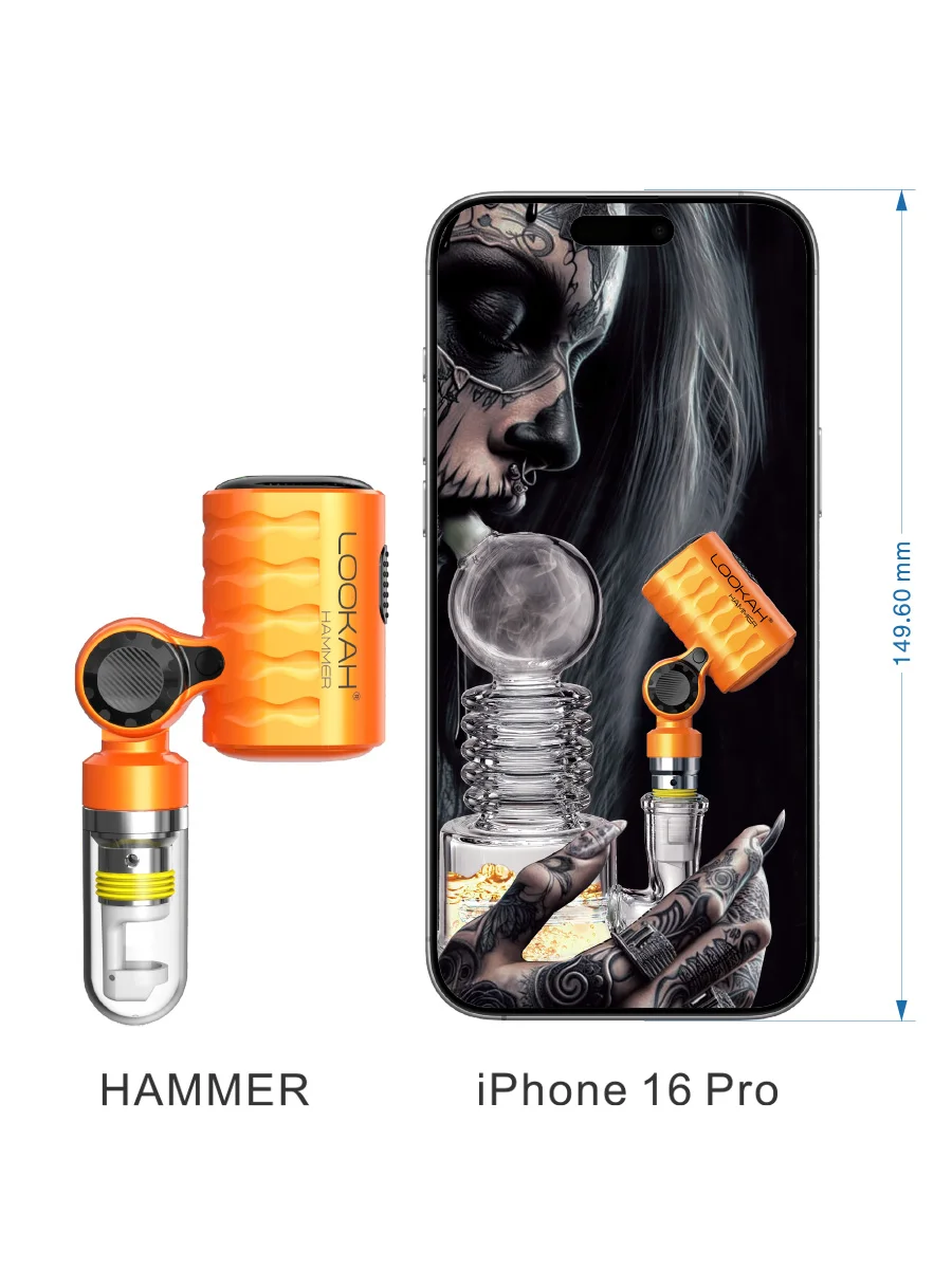 Lookah Hammer 14mm Portable Enail Banger for Dab Rig, Color: Purple, 3 image Lookah Hammer 14mm Portable Enail Banger for Dab Rig, Color: Purple, 3 image