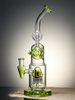 Lookah Bong 13" Decorative Recycler Water Pipe - Clear Green, Colors: Clear Green