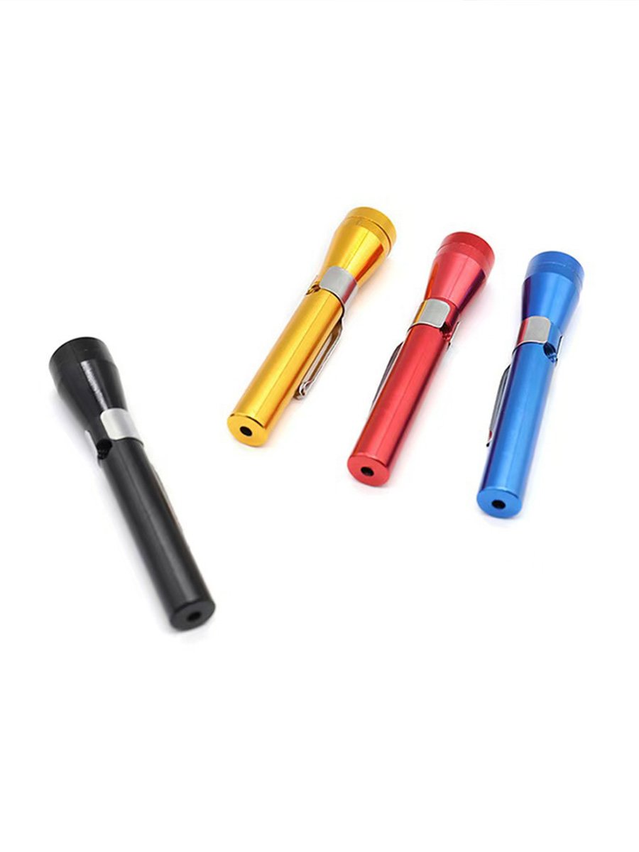 2PCS Metal Pen-Shape Smoking Pipes
