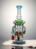 10.5" Cool facial sculpture showerhead Perc Glass Bong, Color: Red, 4 image 10.5" Cool facial sculpture showerhead Perc Glass Bong, Color: Red, 4 image