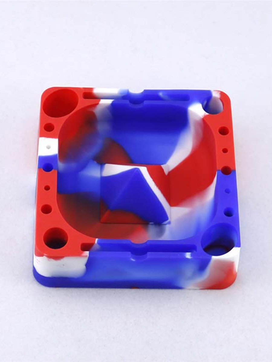 Red Blue Multifunction Silicone Ashtray