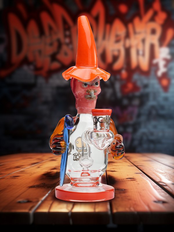 9.4&quot; Cool Mystic Wizard Dab Rig orange