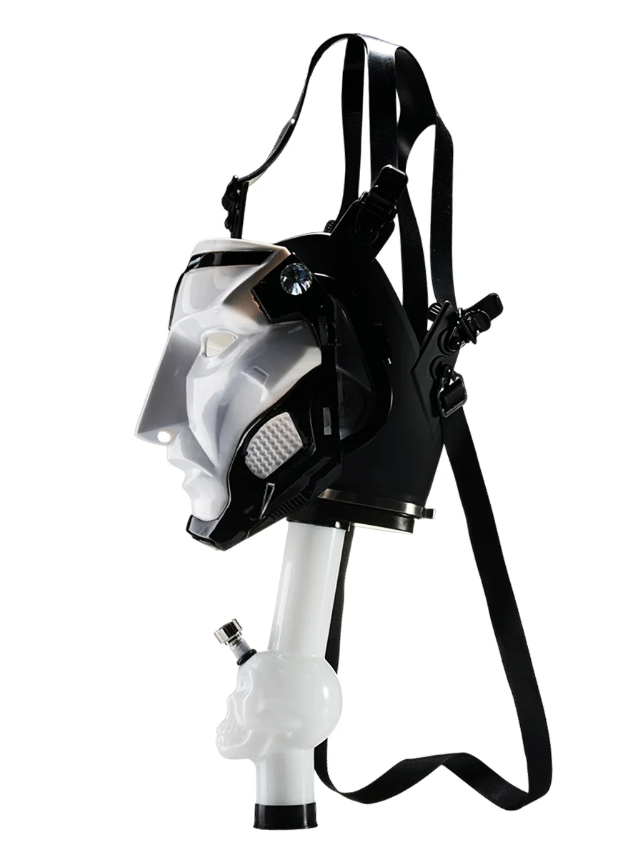 Delta Warden Gas Mask Bong White Color