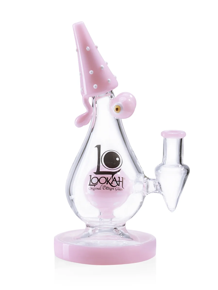 Lookah Bong 9" Mini Cute Polka Dot Monster Water Pipe pink Lookah Bong 9" Mini Cute Polka Dot Monster Water Pipe pink