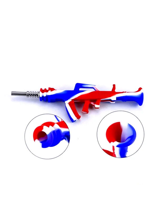 Gun Silicone Nectar Collector with Titanium Tip Gun Silicone Nectar Collector with Titanium Tip