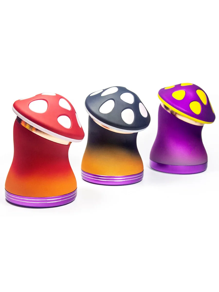 Mushroom 4 Layer Zinc Alloy Herb Grinder3