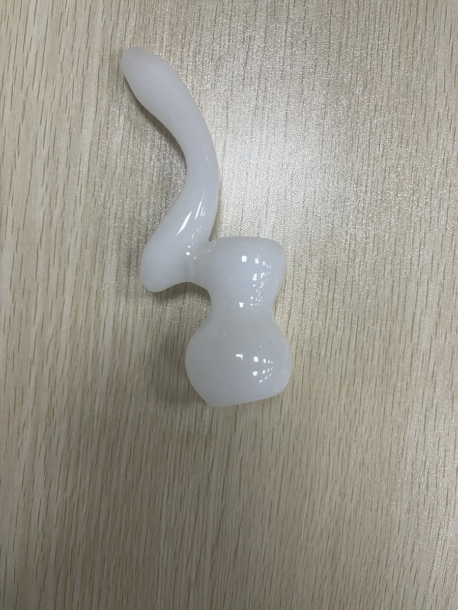 Mini Gourd Glass Bubbler Pipe, Color: Blue