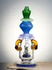 Lookah 9.5" Small Face-Painted Clown Glass Bong, Colors: Wathet Blue, 4 image
