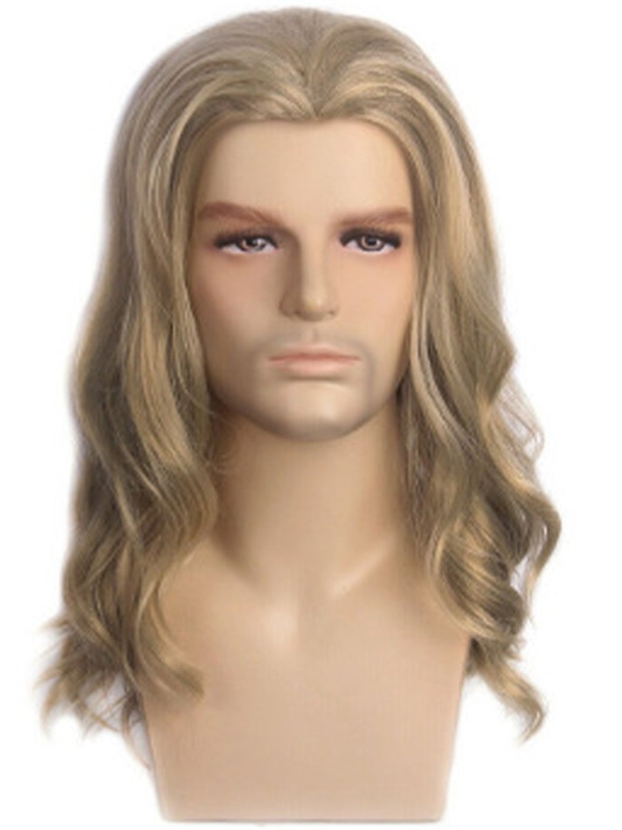 Men&#039;s Medium Length Curly Wig