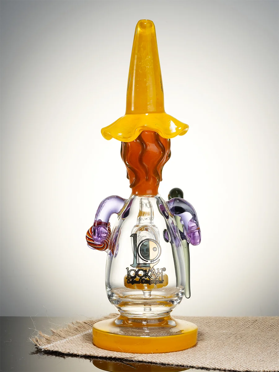 Lookah Rig 9.4" Cool Mystic Wizard Dab Rig, Colors: Yellow, 12 image Lookah Rig 9.4" Cool Mystic Wizard Dab Rig, Colors: Yellow, 12 image