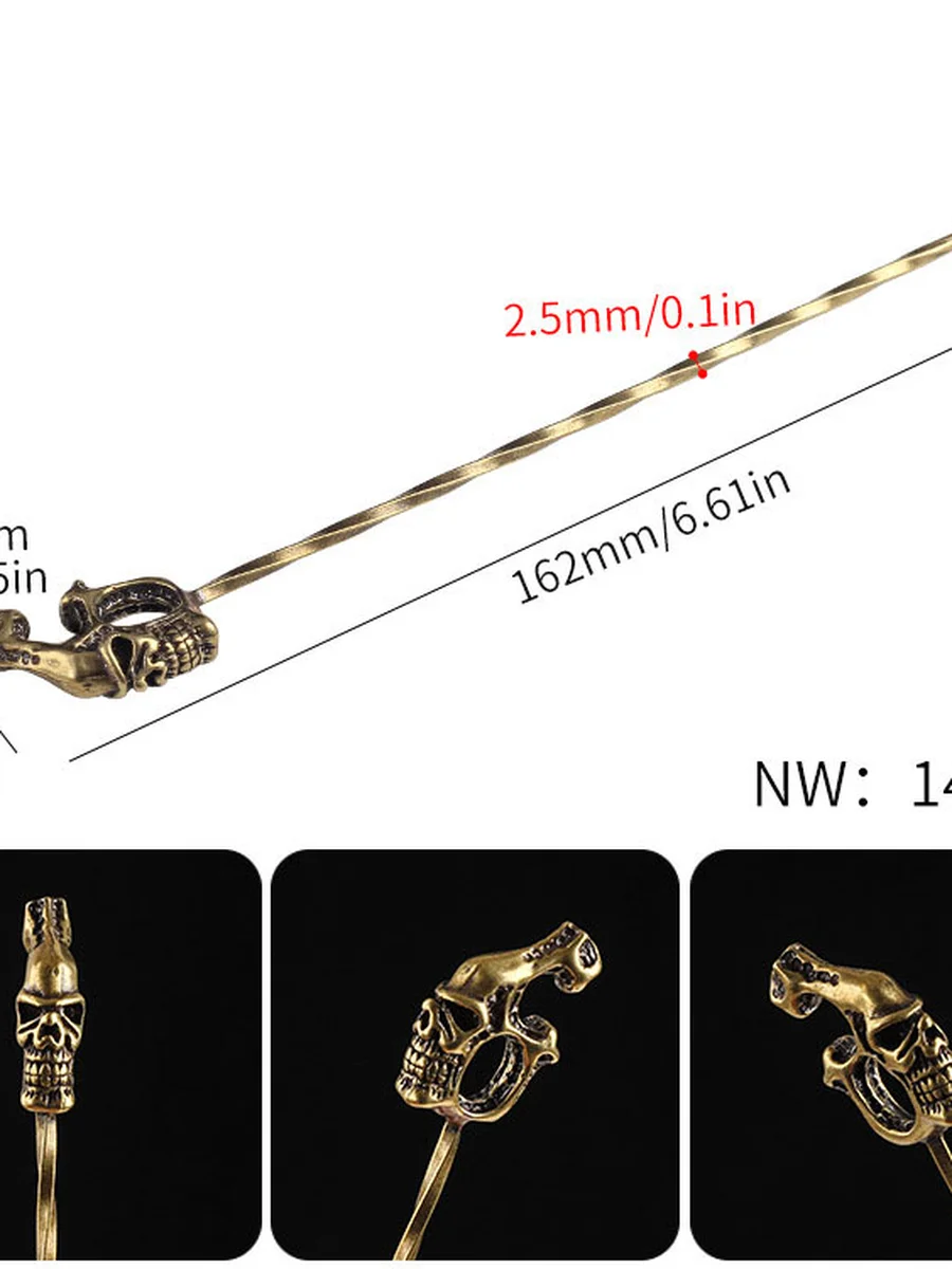Brass Cigar Pin & Draw Poker, Attribute: Elephant, 6 image Brass Cigar Pin & Draw Poker, Attribute: Elephant, 6 image