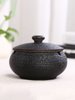 Black Windproof Ceramic Ashtray