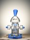 Lookah Bong 8” Mini Recycler Percolator Steampunk Water Pipe Blue