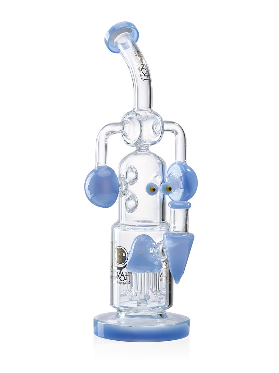 recycler decorative robot bong blue side recycler decorative robot bong blue side