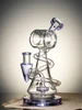 Purple 9" Mini Recycler Spiral Beaker Water Pipe Purple 9" Mini Recycler Spiral Beaker Water Pipe