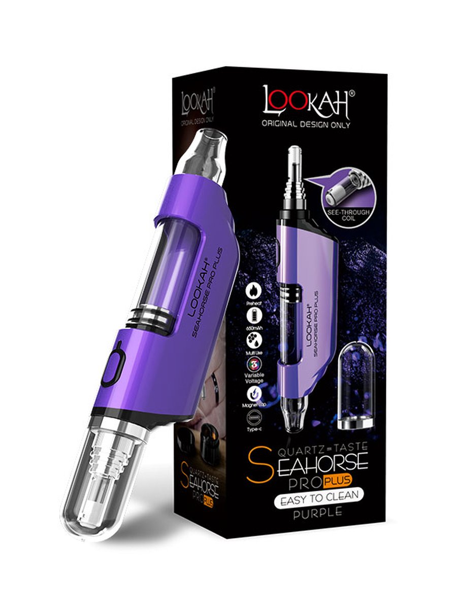 Lookah Seahorse Pro Plus Best Seller Electric Dab Straw Wax Pen Kit, Color: Red, 19 image