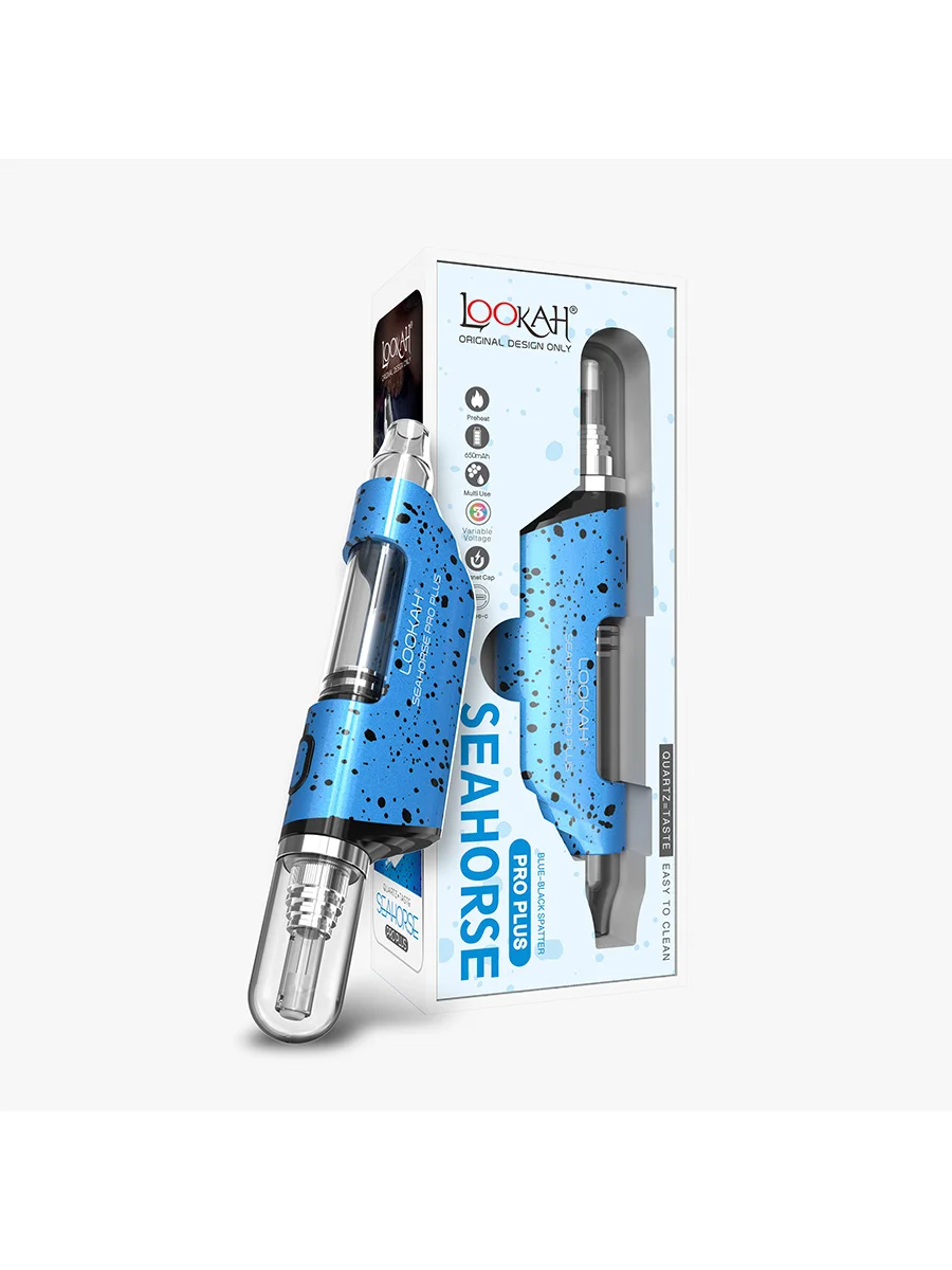 Seahorse Pro Plus Dab Pen Kit Blue-Black Spatter Seahorse Pro Plus Dab Pen Kit Blue-Black Spatter