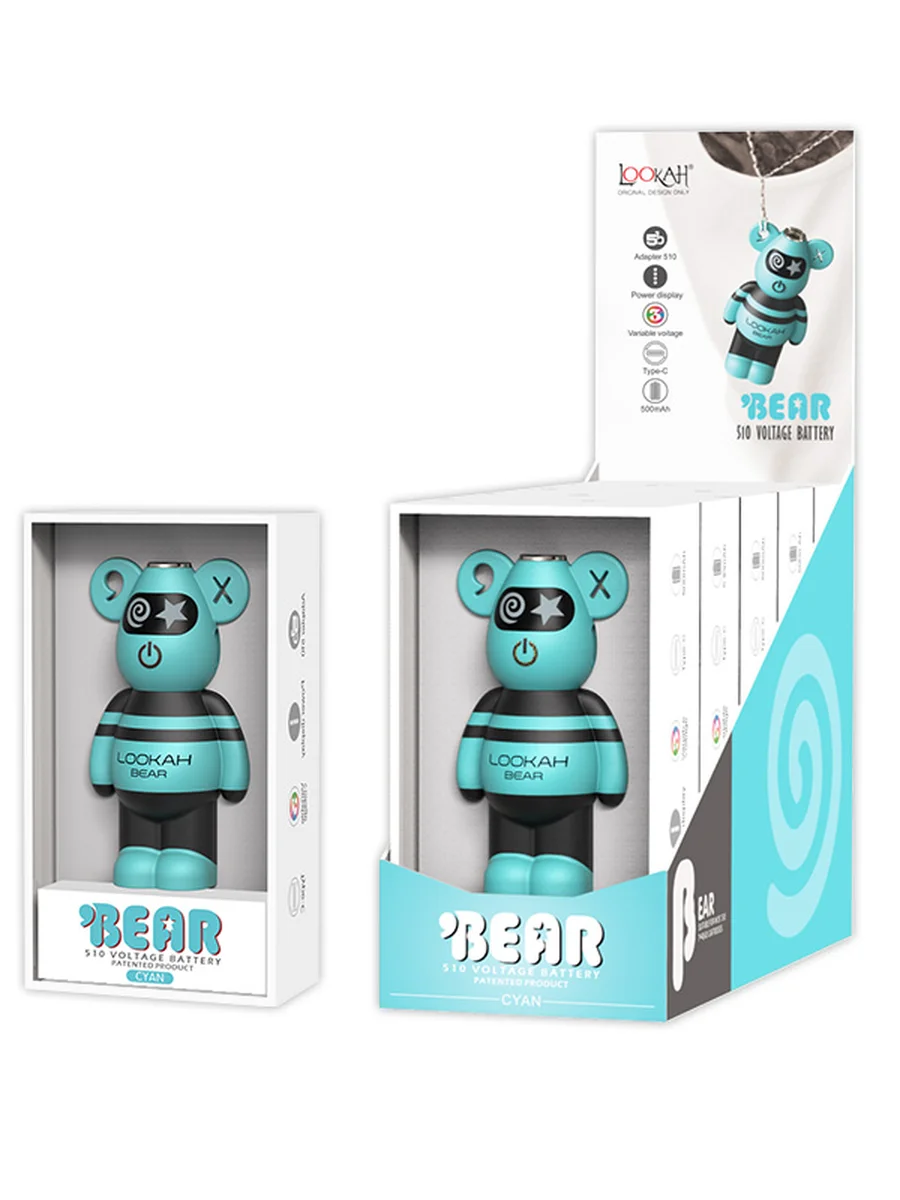 Lookah BEAR 510 Vape Battery cyan