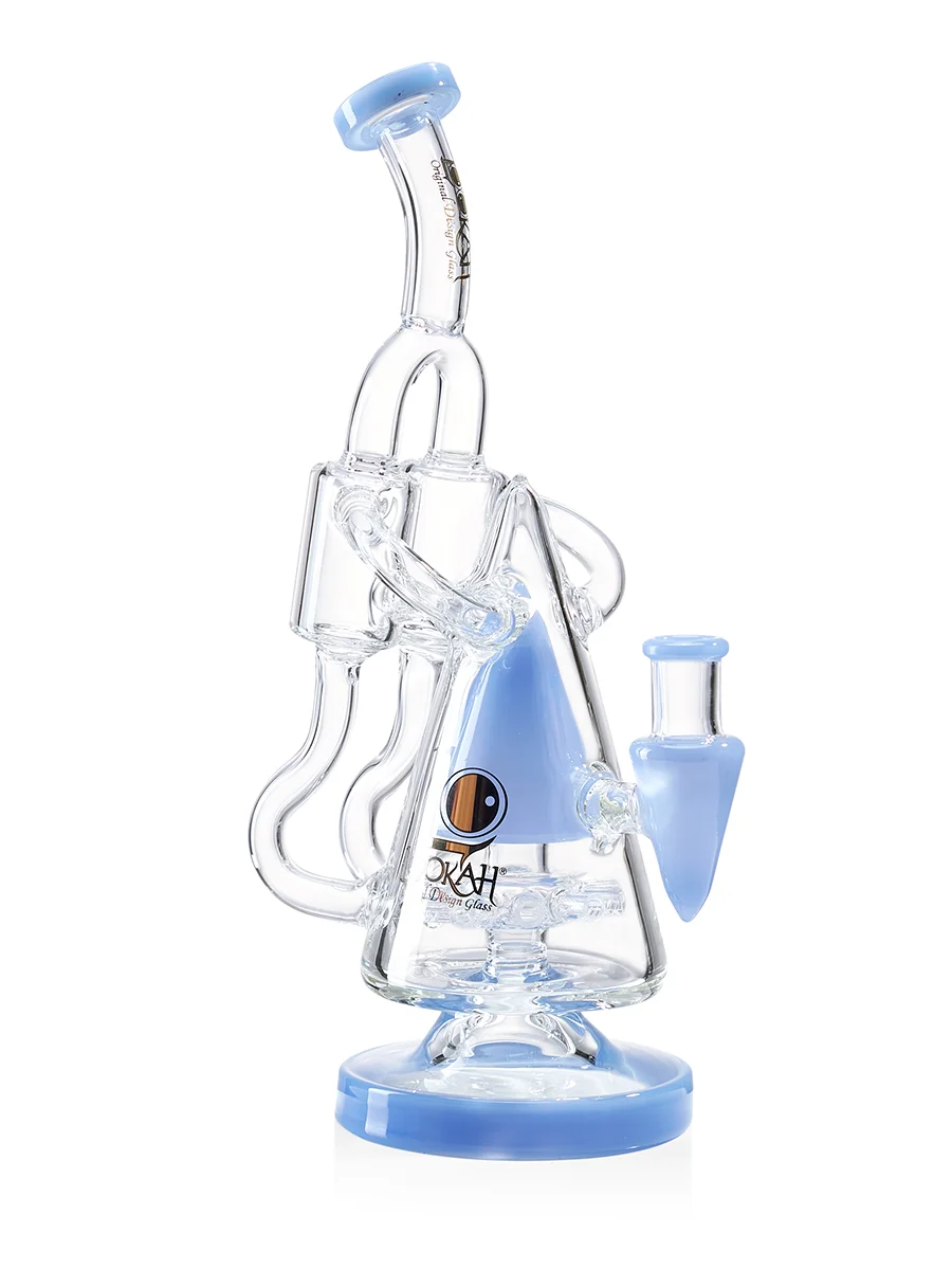 premium classy taper bong blue side premium classy taper bong blue side