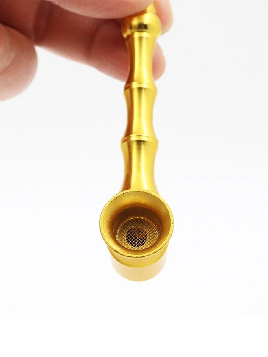 2Pcs Saxophone Shape Metal Smoking Pipe