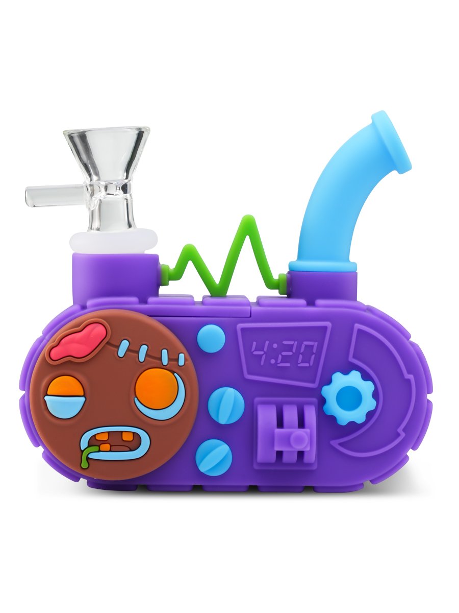 purple Mini Radio Silicone Bongs