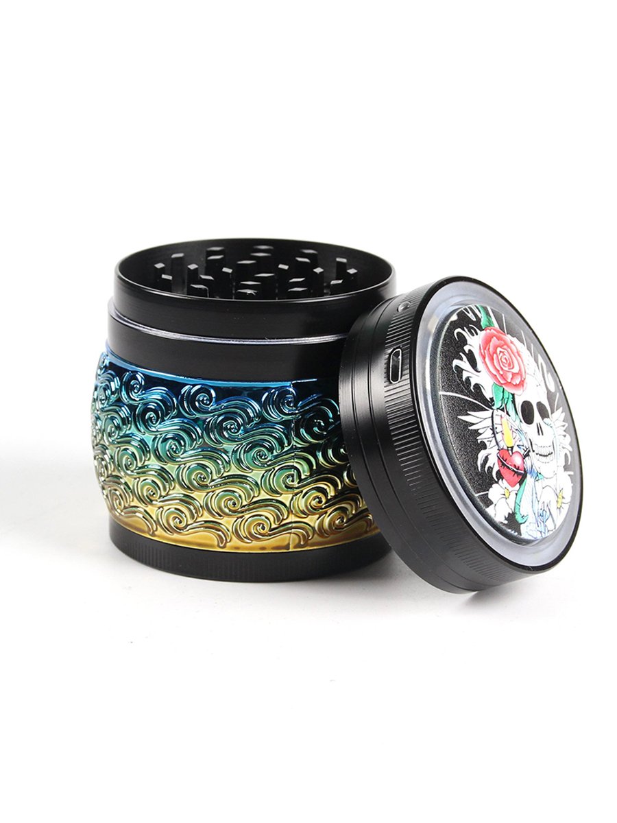 Cloud Pattern LED Zinc Alloy Herb Grinder