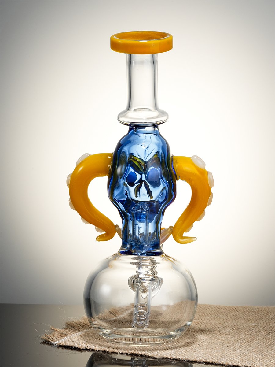 Lookah Rig 8" Mini Cool Tyrannosaurus Rex Skull Dab Rig, Colors: Green, 3 image Lookah Rig 8" Mini Cool Tyrannosaurus Rex Skull Dab Rig, Colors: Green, 3 image