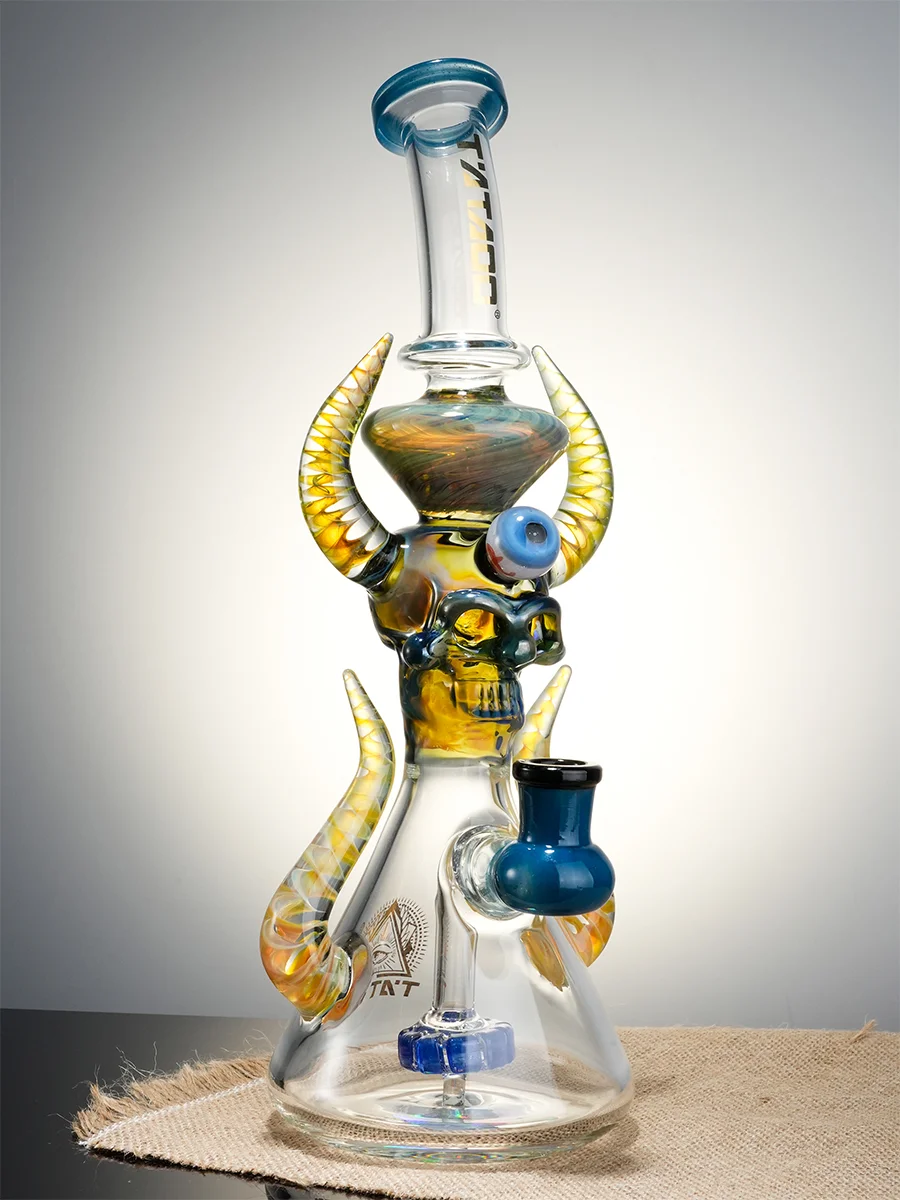 11.5" Cool Ornate Satanic Dab Rig4 11.5" Cool Ornate Satanic Dab Rig4