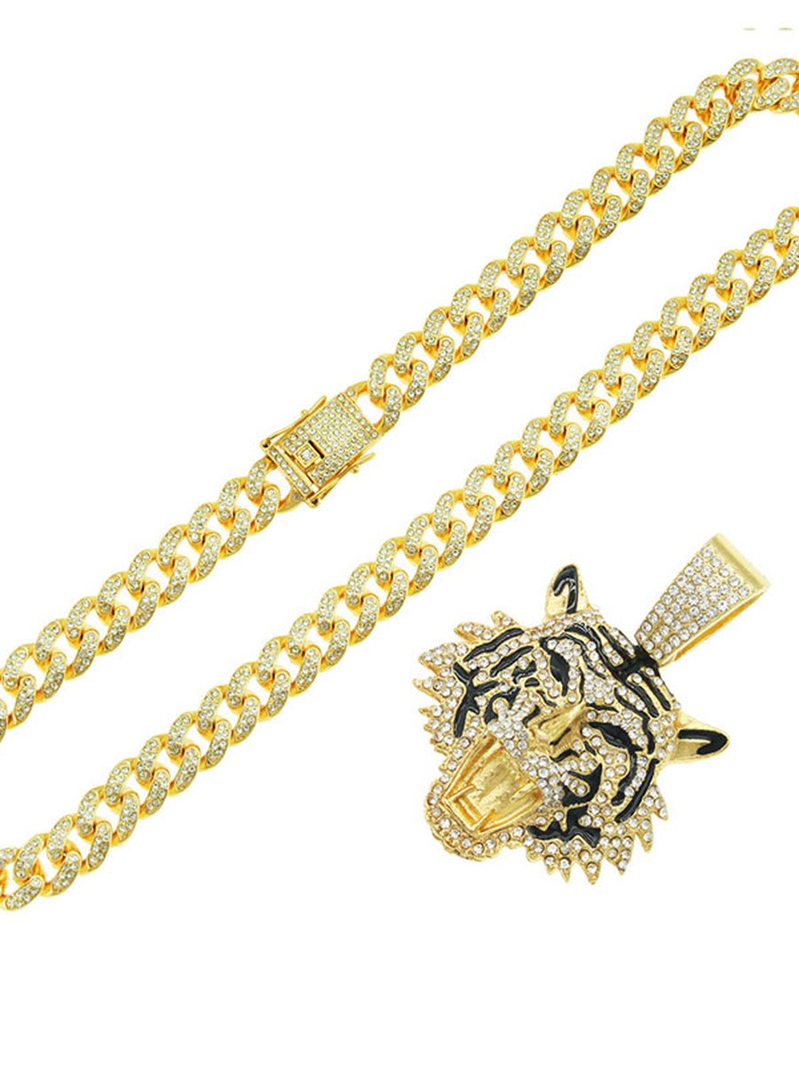 Tiger Pendant Necklace, Color: Silver, 4 image Tiger Pendant Necklace, Color: Silver, 4 image