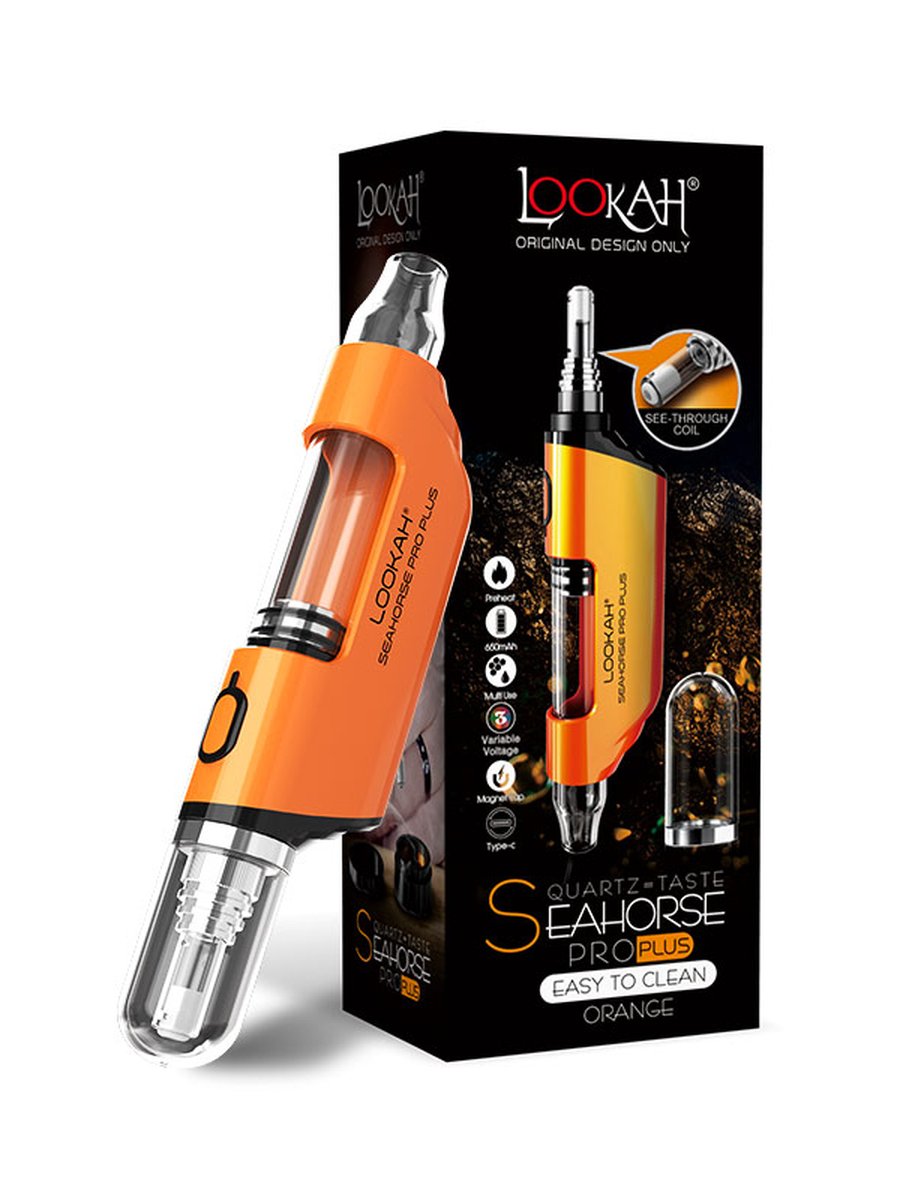 Lookah Seahorse Pro Plus Best Seller Electric Dab Straw Wax Pen Kit, Color: Red, 18 image