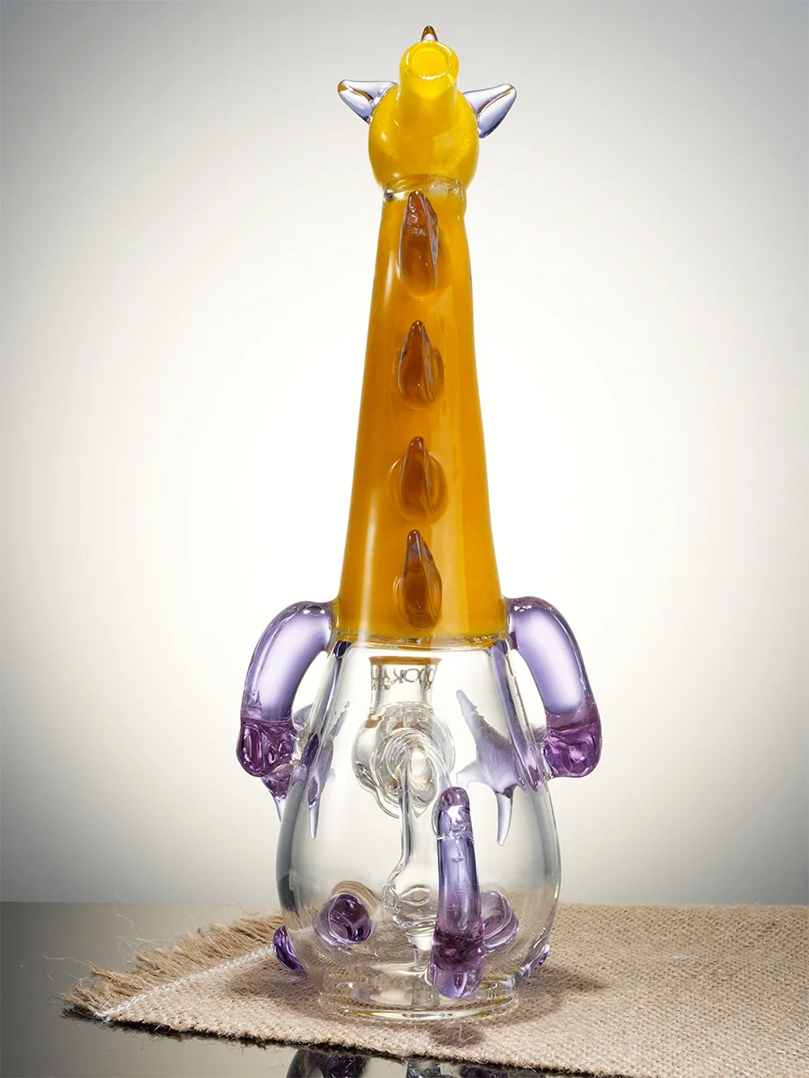 Yellow Lookah Bong 8.6" Mini Cute Elegant Hippo Glass Water Pipe3 Yellow Lookah Bong 8.6" Mini Cute Elegant Hippo Glass Water Pipe3