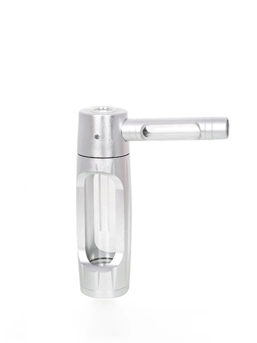 Metal And Glass Bubbler Pipe, Color: Black, 3 image Metal And Glass Bubbler Pipe, Color: Black, 3 image