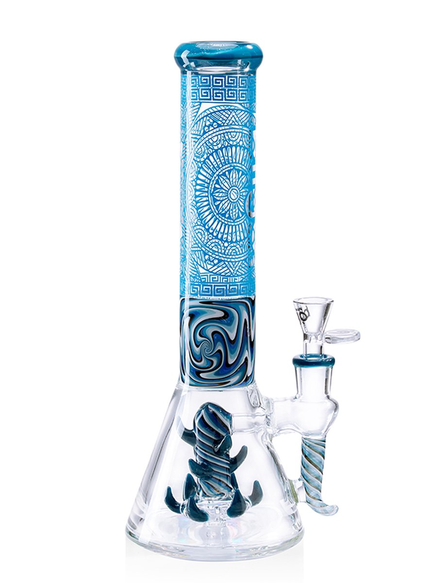 Lookah Bong 12"  Classic Beaker Water Pipe - Blue, Colors: Blue, 2 image Lookah Bong 12"  Classic Beaker Water Pipe - Blue, Colors: Blue, 2 image