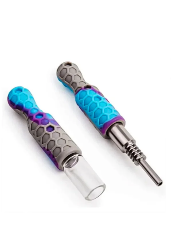 3-in-1 Silicone Smoking Pipe And Nectar Collector Travel Kit